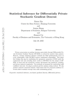 Statistical Inference for Differentially Private Stochastic Gradient Descent