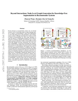 Beyond Interactions: Node-Level Graph Generation for Knowledge-Free Augmentation in Recommender Systems