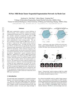 M-Net: MRI Brain Tumor Sequential Segmentation Network via Mesh-Cast