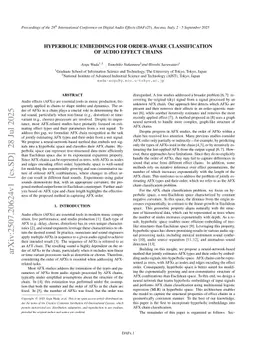 Hyperbolic Embeddings for Order-Aware Classification of Audio Effect Chains