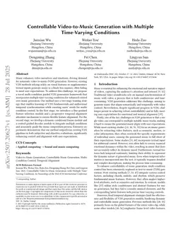 Controllable Video-to-Music Generation with Multiple Time-Varying Conditions