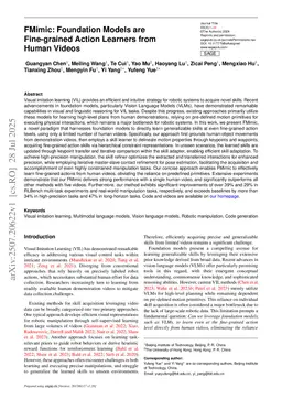 FMimic: Foundation Models are Fine-grained Action Learners from Human Videos