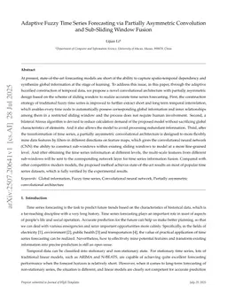 Adaptive Fuzzy Time Series Forecasting via Partially Asymmetric Convolution and Sub-Sliding Window Fusion