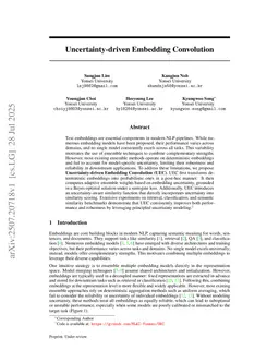 Uncertainty-driven Embedding Convolution