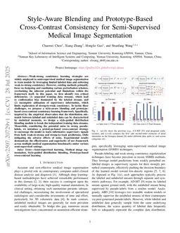 Style-Aware Blending and Prototype-Based Cross-Contrast Consistency for Semi-Supervised Medical Image Segmentation
