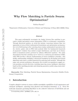 Why Flow Matching is Particle Swarm Optimization?