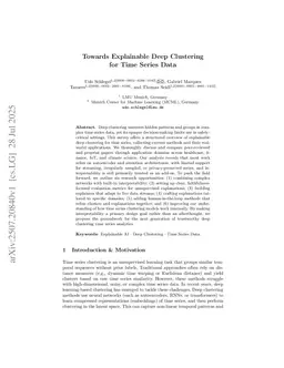 Towards Explainable Deep Clustering for Time Series Data