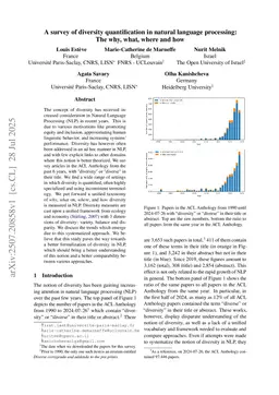 A survey of diversity quantification in natural language processing: The why, what, where and how