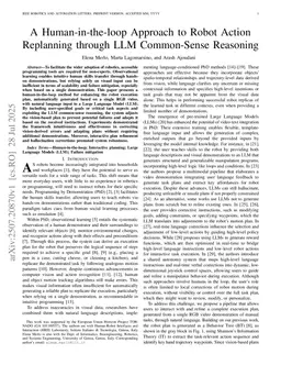 A Human-in-the-loop Approach to Robot Action Replanning through LLM Common-Sense Reasoning