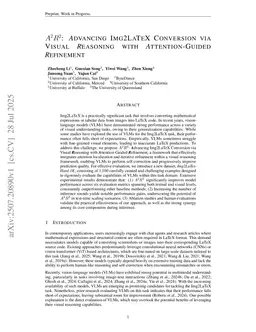 $A^2R^2$: Advancing Img2LaTeX Conversion via Visual Reasoning with Attention-Guided Refinement