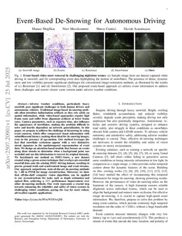Event-Based De-Snowing for Autonomous Driving