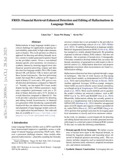 FRED: Financial Retrieval-Enhanced Detection and Editing of Hallucinations in Language Models