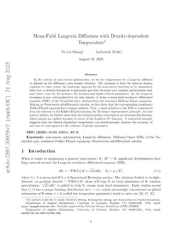 Mean-Field Langevin Diffusions with Density-dependent Temperature