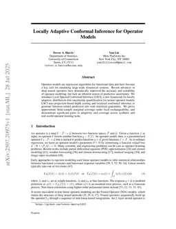 Locally Adaptive Conformal Inference for Operator Models