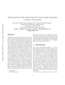 Model-Agnostic Gender Bias Control for Text-to-Image Generation via Sparse Autoencoder
