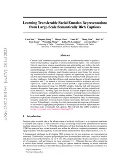 Learning Transferable Facial Emotion Representations from Large-Scale Semantically Rich Captions
