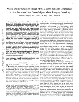 When Brain Foundation Model Meets Cauchy-Schwarz Divergence: A New Framework for Cross-Subject Motor Imagery Decoding