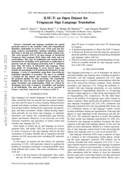 iLSU-T: an Open Dataset for Uruguayan Sign Language Translation