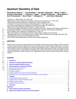Quantum Geometry of Data