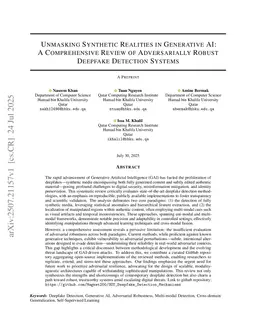 Unmasking Synthetic Realities in Generative AI: A Comprehensive Review of Adversarially Robust Deepfake Detection Systems