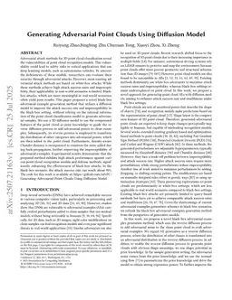 Generating Adversarial Point Clouds Using Diffusion Model