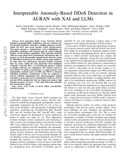 Interpretable Anomaly-Based DDoS Detection in AI-RAN with XAI and LLMs