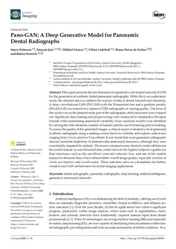 PanoGAN A Deep Generative Model for Panoramic Dental Radiographs