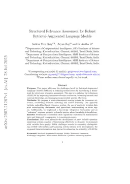 Structured Relevance Assessment for Robust Retrieval-Augmented Language Models