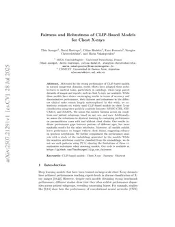 Fairness and Robustness of CLIP-Based Models for Chest X-rays