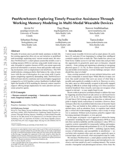 ProMemAssist: Exploring Timely Proactive Assistance Through Working Memory Modeling in Multi-Modal Wearable Devices