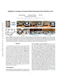 Top2Pano: Learning to Generate Indoor Panoramas from Top-Down View