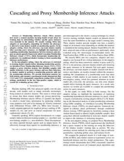 Cascading and Proxy Membership Inference Attacks