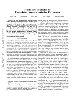 Sound Source Localization for Human-Robot Interaction in Outdoor Environments