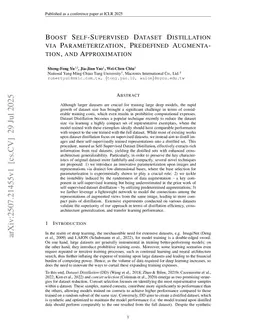Boost Self-Supervised Dataset Distillation via Parameterization, Predefined Augmentation, and Approximation