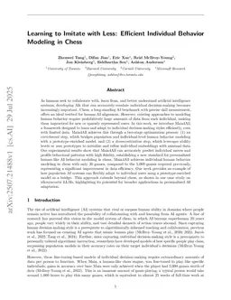 Learning to Imitate with Less: Efficient Individual Behavior Modeling in Chess