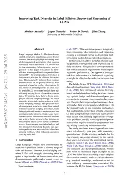 Improving Task Diversity in Label Efficient Supervised Finetuning of LLMs