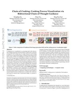 Chain-of-Cooking:Cooking Process Visualization via Bidirectional Chain-of-Thought Guidance