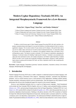 Construction and educational application of a linguistically grounded dependency treebank for Uyghur