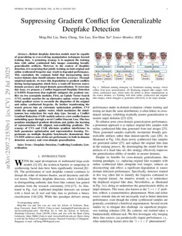 Suppressing Gradient Conflict for Generalizable Deepfake Detection