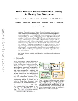 Model Predictive Adversarial Imitation Learning for Planning from Observation