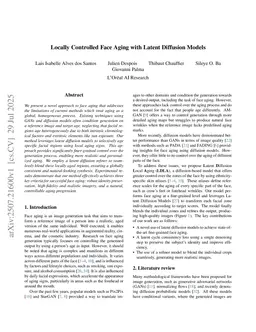 Locally Controlled Face Aging with Latent Diffusion Models