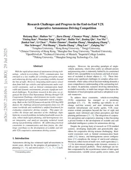 Research Challenges and Progress in the End-to-End V2X Cooperative Autonomous Driving Competition