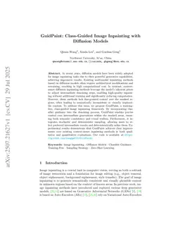 GuidPaint: Class-Guided Image Inpainting with Diffusion Models