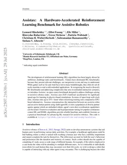 Assistax: A Hardware-Accelerated Reinforcement Learning Benchmark for Assistive Robotics
