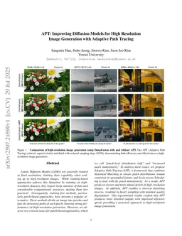 APT: Improving Diffusion Models for High Resolution Image Generation with Adaptive Path Tracing