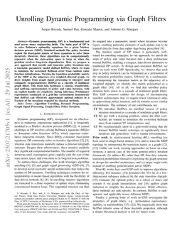 Unrolling Dynamic Programming via Graph Filters