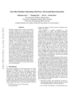 Zero-Shot Machine Unlearning with Proxy Adversarial Data Generation