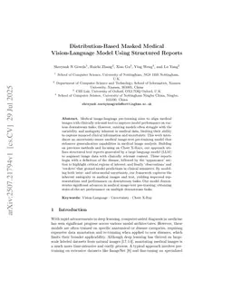 Distribution-Based Masked Medical Vision-Language Model Using Structured Reports