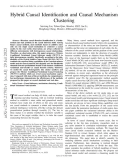 Hybrid Causal Identification and Causal Mechanism Clustering