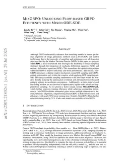 MixGRPO: Unlocking Flow-based GRPO Efficiency with Mixed ODE-SDE